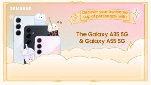 A Poster shows Samsung's Galaxy A series